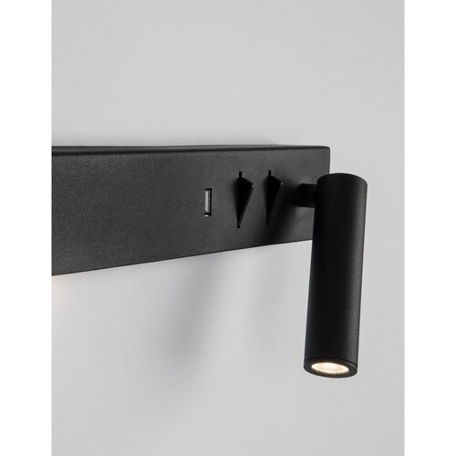 Nova Luce Mat crna metalna LED zidna lampa sa savitljivom konstrukcijom/s USB priključkom Vida &amp;ndash; Slike