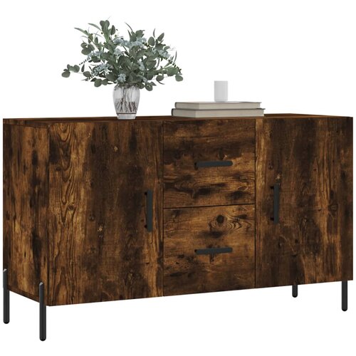  Komoda boja dimljenog hrasta 100 x 36 x 60 cm konstruirano drvo Slike