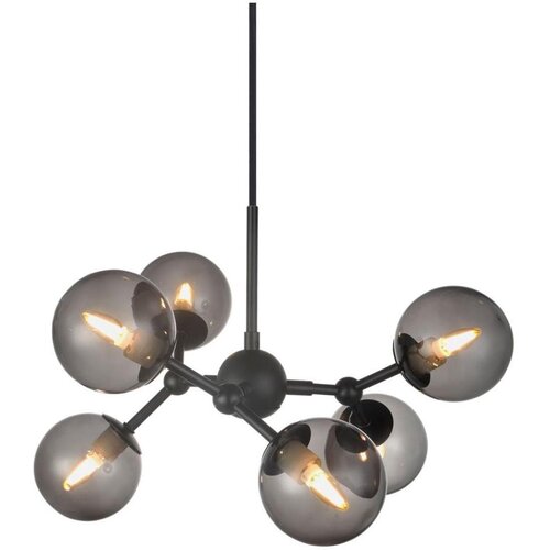 Halo Design 736553 -  Visilica na sajli ATOM 6xG9/28W/230V prečnik 45 cm crna/k. crna Cene