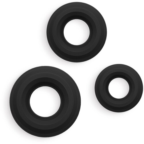 Ns Novelties Renegade 3pc Fireman Rings Black Cene