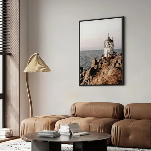  Slika - Lantern On The Cliff (1 Part) Vertical 40x60 U crnom drvenom okviru Cene