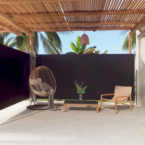 vidaXL Uvlačiva bočna tenda crna 180 x 600 cm Cijene