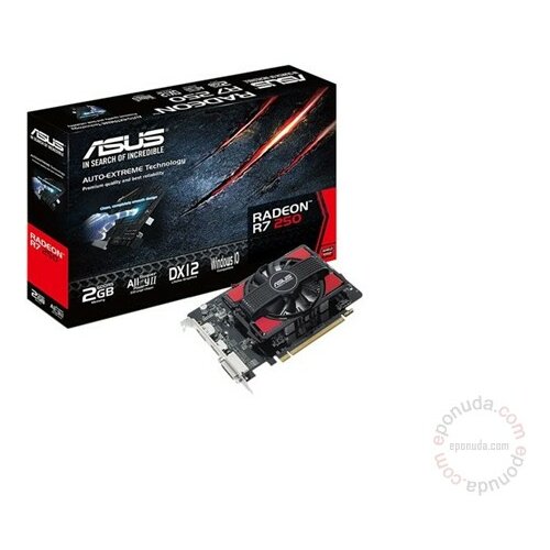 Asus AMD Radeon R7 250 2GB 128bit R7250-2GD5 grafička kartica Slike
