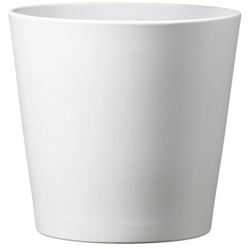 Soendgen Keramik Okrugla tegla za biljke (Vanjska dimenzija (ø x V): 13 x 13 cm, Bijele boje, Keramika, Mat)