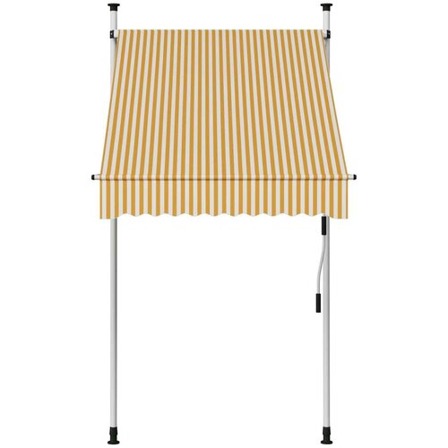 VidaXL tenda na ručno uvlačenje 100 cm narančasto-bijela prugasta Slike