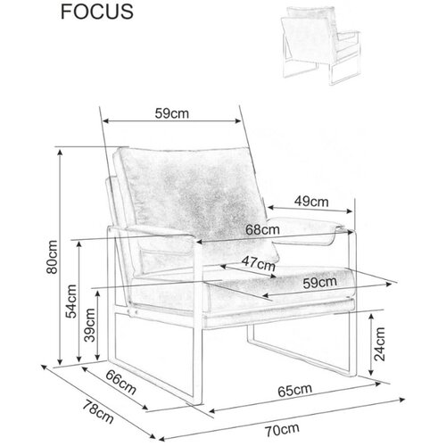 Molarem Home fotelja Focus - siva Slike