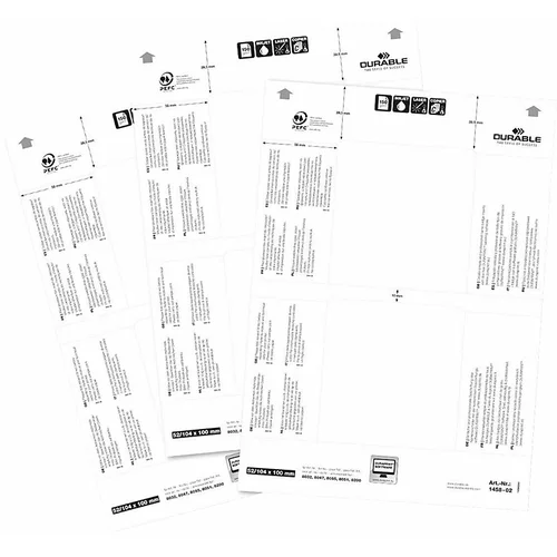 Durable Nadomestni kartončki za namizno tablico, za VxŠ 52/104 x 100 mm, DE 200 kosov