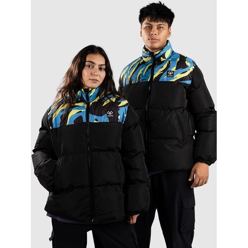 Polypop Black Tigra Pattern Chest Puffer Jakna black Slike