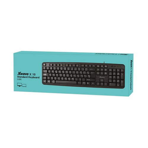 X Wave tastatura crna USB, latinicna YU slova ( X 10 ) Slike