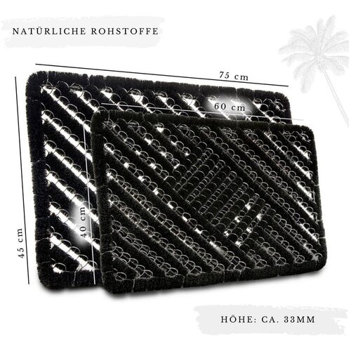 Hanse Home Otirač od kokosovih vlakana 40x60 cm Coco Black &amp;ndash; Slike