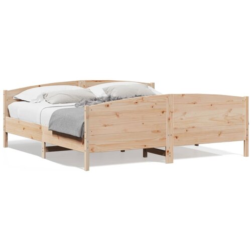 vidaXL Posteljni okvir z vzglavjem 180x200 cm borovina Cene