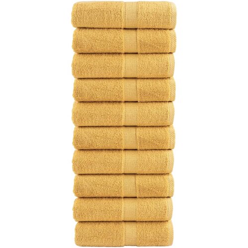 Premium ručnici za pranje SOLUND 10 kom zlatni 30x30 cm 600 g/m&amp;sup2; Slike