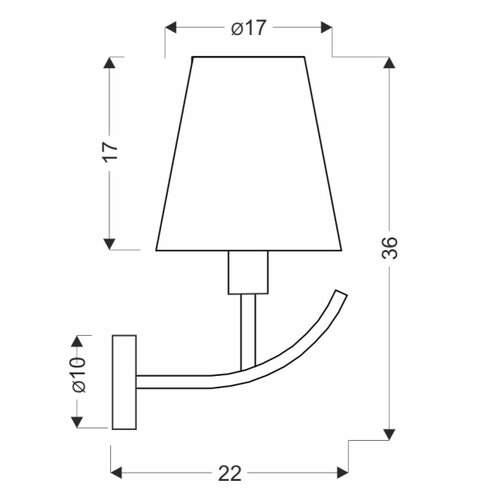  Zidna lampa VITORIA 1xE14/40W/230V žuta/mesing Slike
