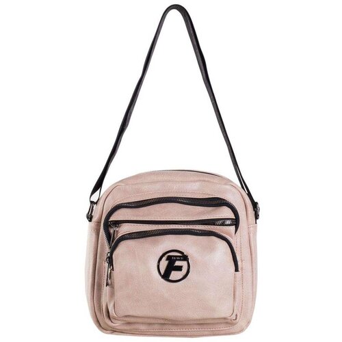 Fashion Hunters Light pink messenger bag with a wide strap Slike