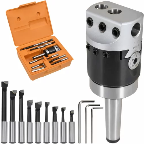 vidaXL 15-dijelni set alata za bušenje s glavom od 50 mm MT2-F1-12