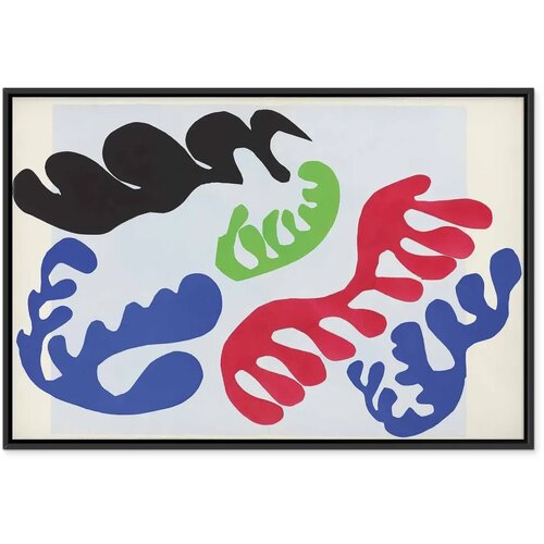  Slika - Henri Matisse &amp;ndash; Lagoon III (from Jazz) 60x40 U crnom drvenom okviru Slike
