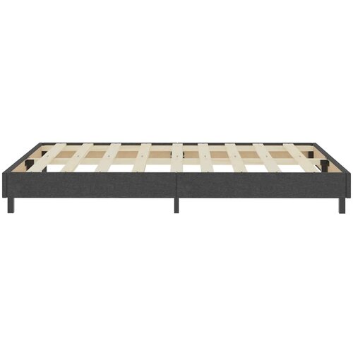 Box spring okvir za krevet od tkanine sivi 160 x 200 cm Slike