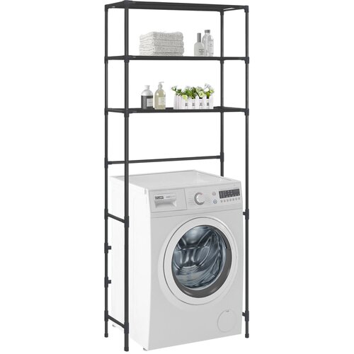  Stalak za pohranu iznad perilice 3 razine crni 69 x 28 x 169 cm Cijene