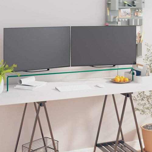 Furnova Stojalo za TV / ekran stekleno prozorno 120x30x13 cm, (21923231) Cene