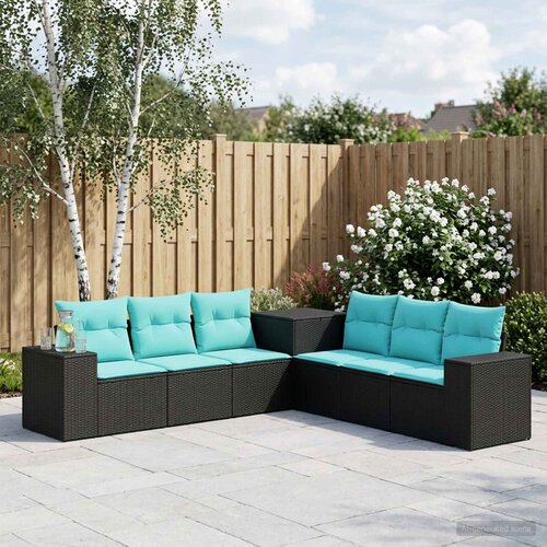  Set sofe 7 kom. Crna i Plava 55 x 55 x 69 cm 255 x 255 x 85 cm Cene