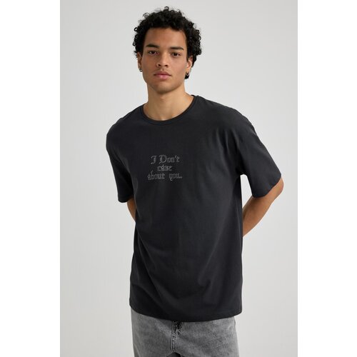 Defacto Oversize Fit Crew Neck Printed Short Sleeve T-Shirt Slike