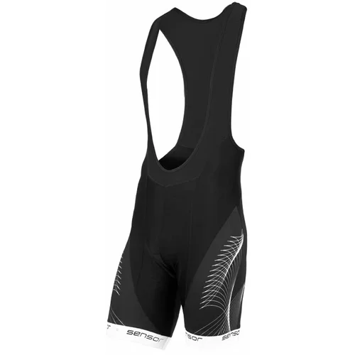 Sensor Men's Cycling Shorts Cyklo Team Up Bibshort Black/White