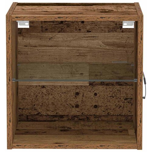  Floating Shelf with LED Light s policom Smeđa 40 x 28,5 x 40 cm Slike