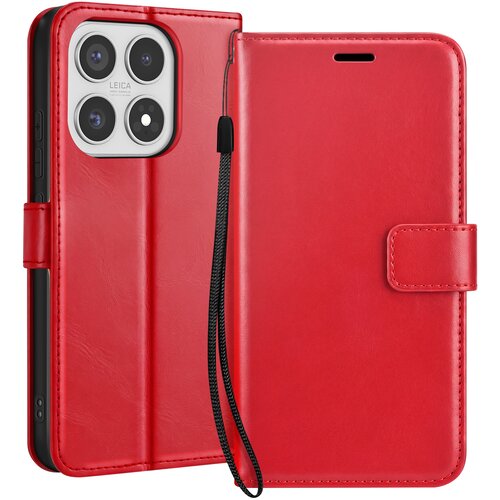 Oem Mayaxess, Denarnica etui Xiaomi 17 z zapestnim trakom in oporo, Rdeča, (5000275253) Cene