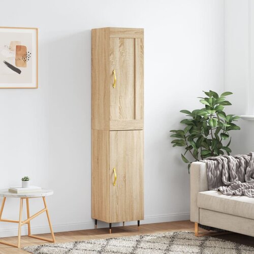 vidaXL Visoka komoda hrasta sonome 34 5x34x180cm od konstruiranog drva Cijene