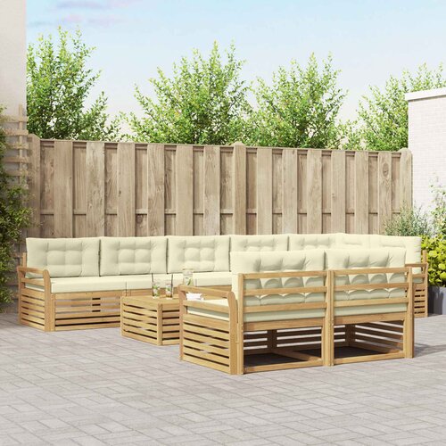  Set vanjskih sofa 9 kom. Bijela i krem Poliester Cijene