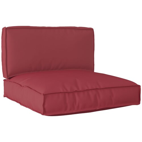 VidaXL 2-delni komplet blazin za palete vino rdeč Oxford tkanina, (22090650) Slike
