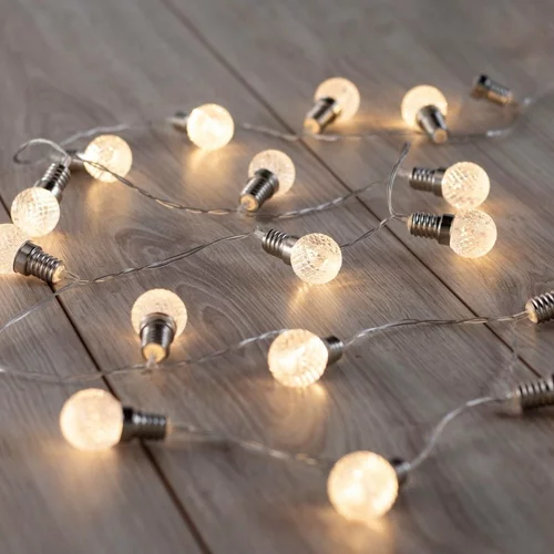 DecoKing LED rasvjetni lanac u obliku žarulja, 20 svjetala, 2,4 m