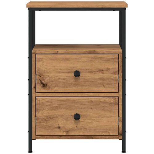 VidaXL Noćni ormarići 2 kom Artisan hrast 34x35,5x50 cm izrađeno drvo Slike