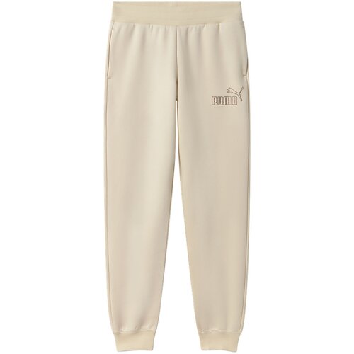 Puma Hlače Ess Rhinestone Logo Pant Fl G Bež Slike