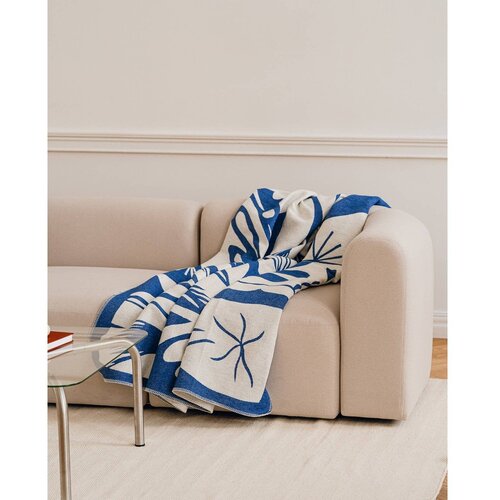 Noo.ma Modra odeja 165x200 cm Lino &amp;ndash; Slike
