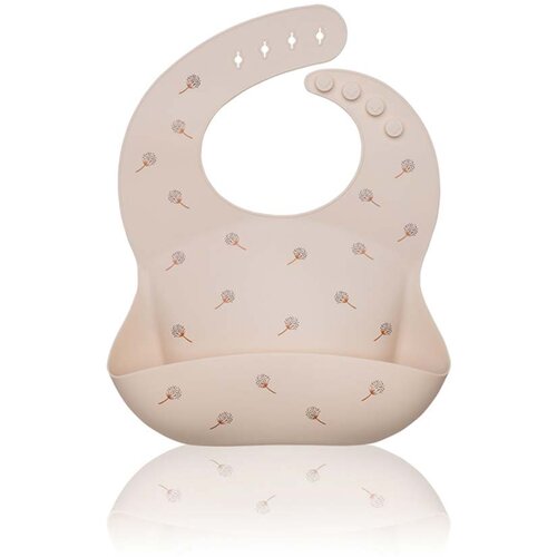 Petite&Mars Silikonski podbradak 6 m+, Beige Dandelion Cijene
