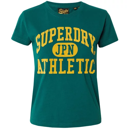 Superdry Majica 'VARSITY' žuta / smaragdno zelena