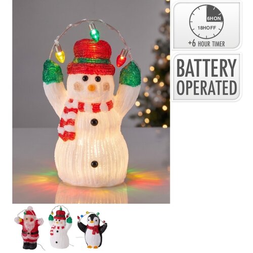 LED Spolja&amp;scaron;nja božićna dekoracija 20xLED/2xAA 26 cm IP44 sne&amp;scaron;ko Slike