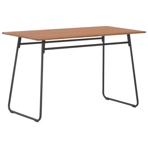  Blagovaonski stol smeđi 120x60x73 cm masivna šperploča i čelik