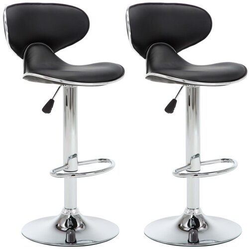  Barski stolci od umjetne kože 2 kom crni Slike