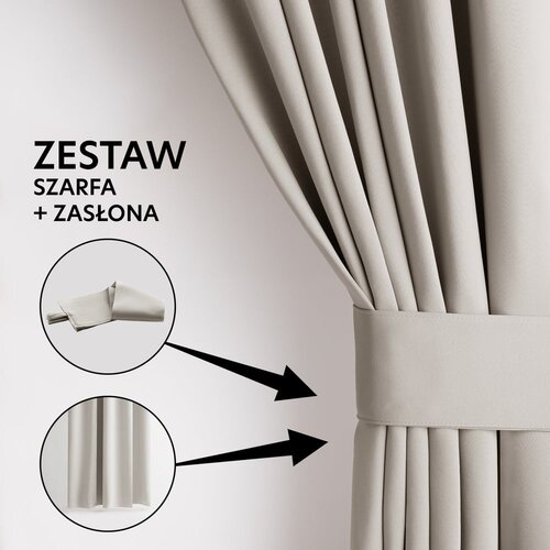 Restilo Bež zatamnjujuća zavjesa 140x175 cm Eyelets &amp;ndash; Slike