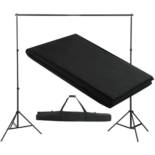 VidaXL Pozadinski sustav s potporom 300 x 300 cm crni Slike