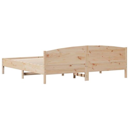 VidaXL Okvir kreveta s uzglavljem 180 x 200 cm masivna borovina Slike