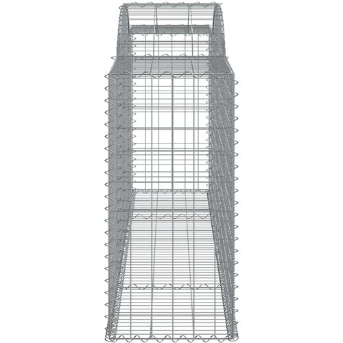  Lučne gabionske ko&amp;scaron;are 25kom 300x50x100/120cm pocinčano željezo Slike