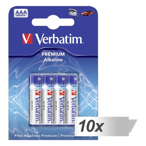 Verbatim 10x4 Alkaline battery Micro AAA LR 03 49920 Slike