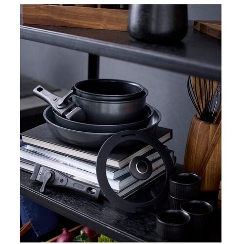 Holm Aluminijast komplet ponev s snemljivim ročajem 2 ks z neprijemljivo povr&amp;scaron;ino &amp;oslash; 28 cm &amp;ndash; Slike