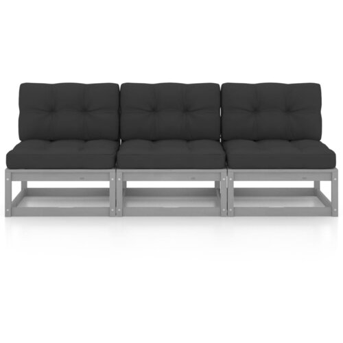 Maison Chic Vrtni kavč - Sofa - Kanape trosed z blazinami trdna borovina, (21726503) Cene