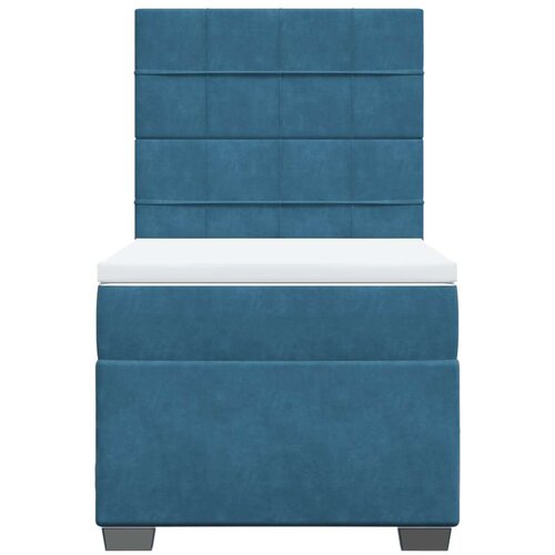 VidaXL Box spring krevet s madracem plavi 90x190 cm bar&amp;scaron;unasti Slike