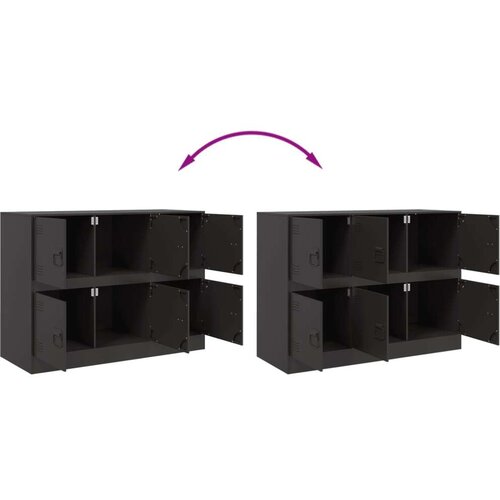 vidaXL Komoda crna 99 x 39 x 73 cm čelična Cene
