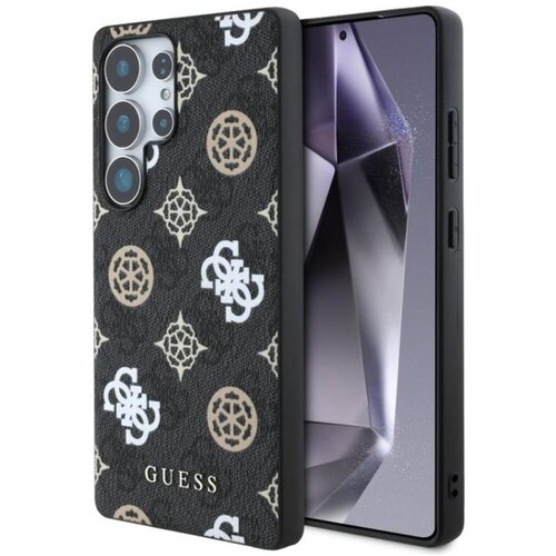 Guess Silikonski ovitek GUHMS25LP4PWPK za Samsung Galaxy S25 Ultra 5G, MagSafe, črn Slike